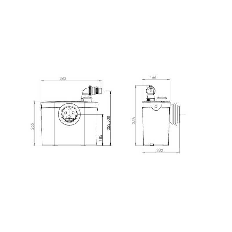 SFA 0100200 SANITOP Triturador Para WC+Lavabo — Bañoidea